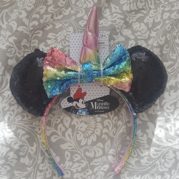 Disney Accessories - Disney New Minnie Mouse Unicorn Rainbow Headband